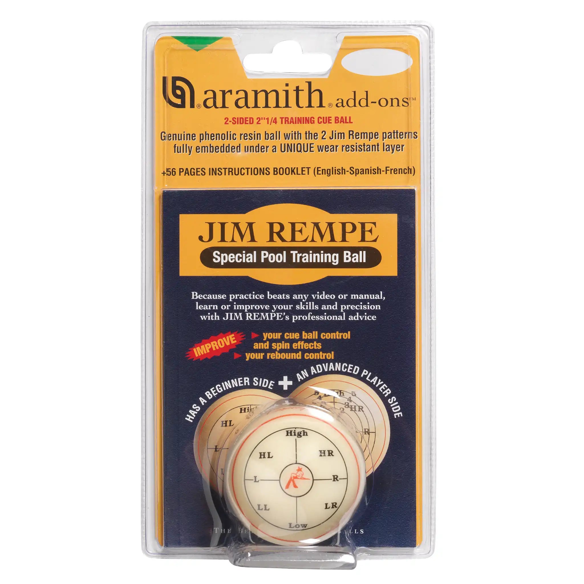 Bola Branca de Treino Aramith Jim Rempe Bola Branca de Treino Aramith Jim Rempe